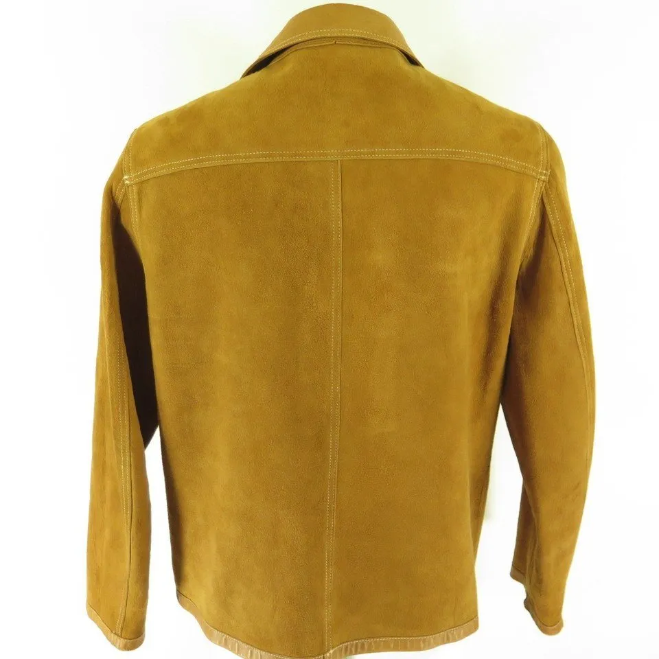 Vintage 70s Western Reversible Suede Leather Shirt Mens 48 Long