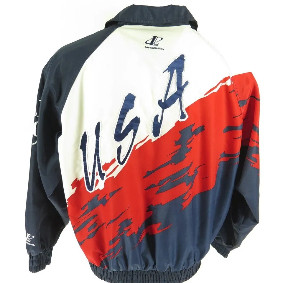 Vintage 90s Olympic Track Jacket Mens L 1996 USA Team Atlanta