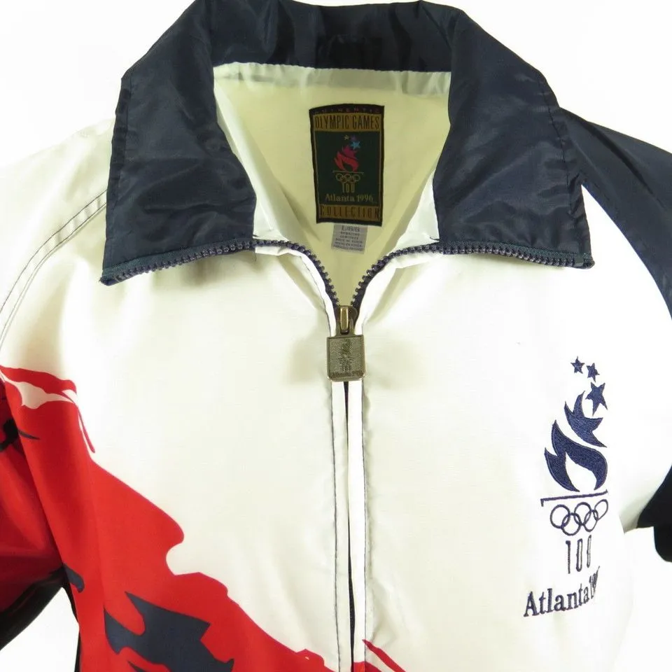 Vintage 90s Olympic Track Jacket Mens L 1996 USA Team Atlanta