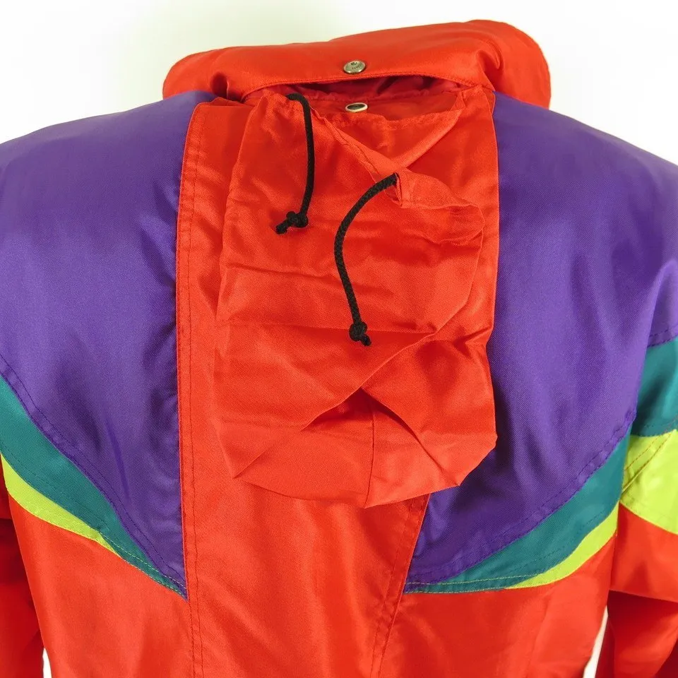 Vintage 90s Ski Jacket Mens L Descente Entrant Patches Retro