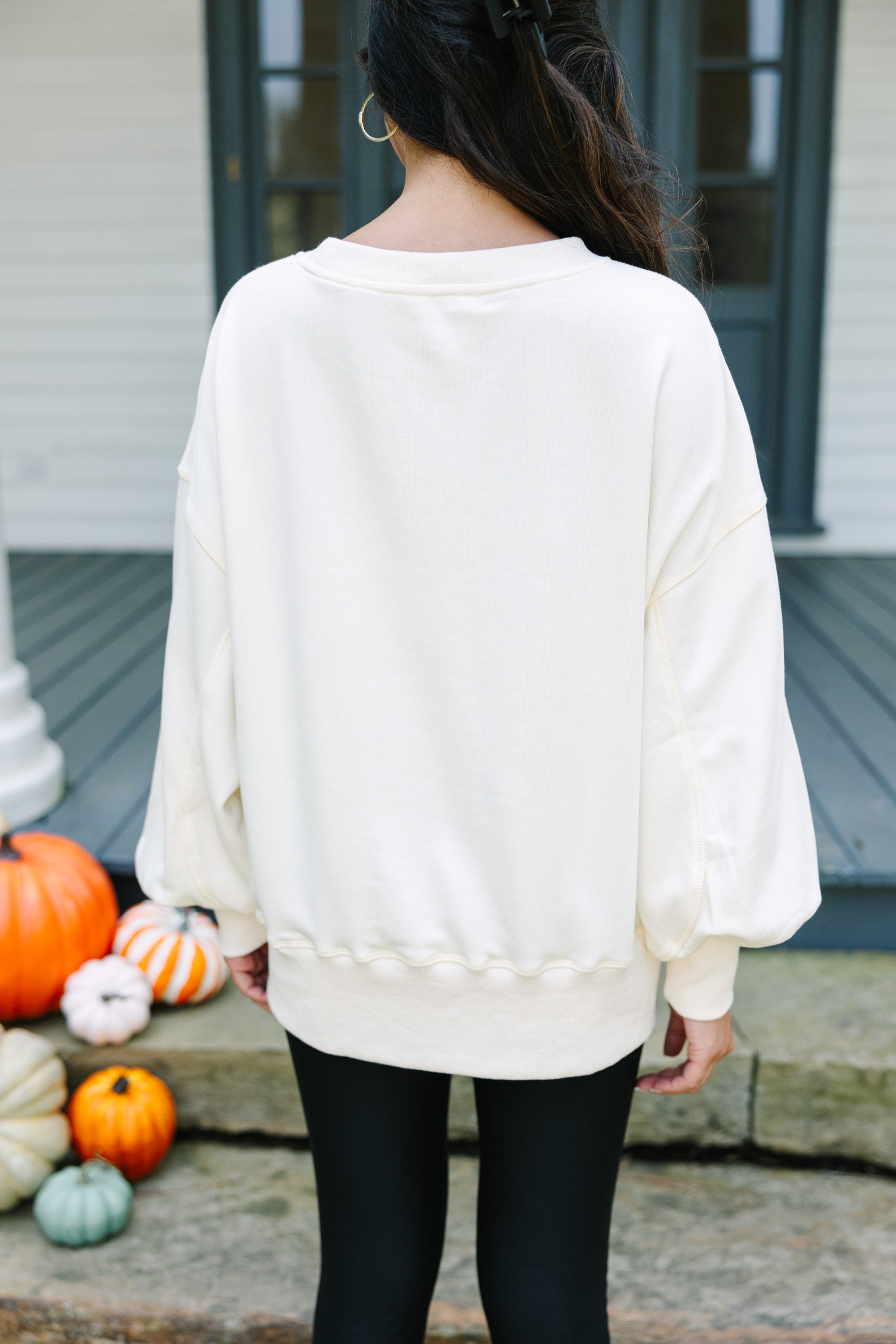 Vintage Vibes Cream White Pullover