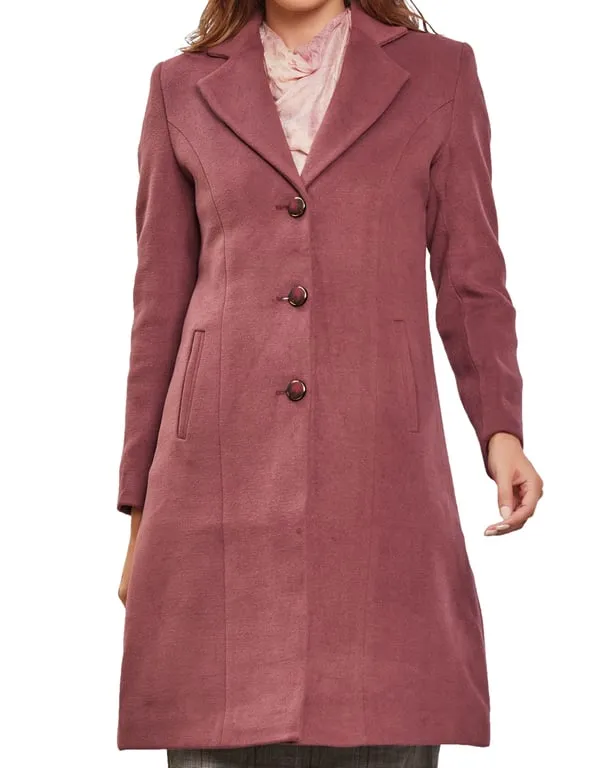 Women Coat Mauve Color