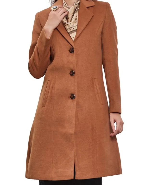 Women Coat Tan Color