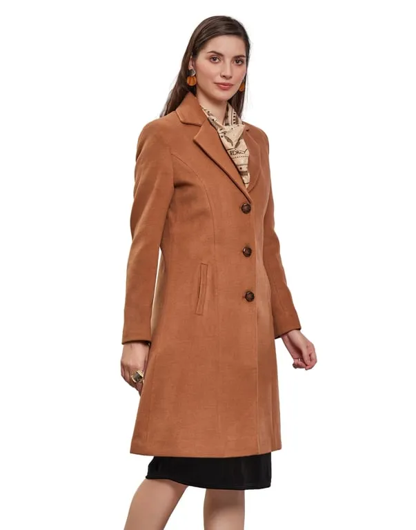 Women Coat Tan Color