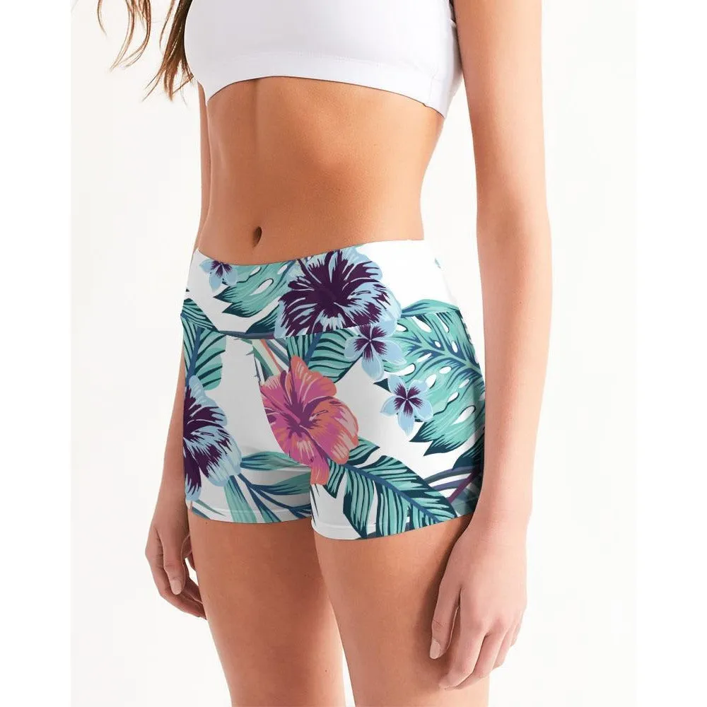 Women's Active Comfort Tropics Mid-Rise Yoga Shorts