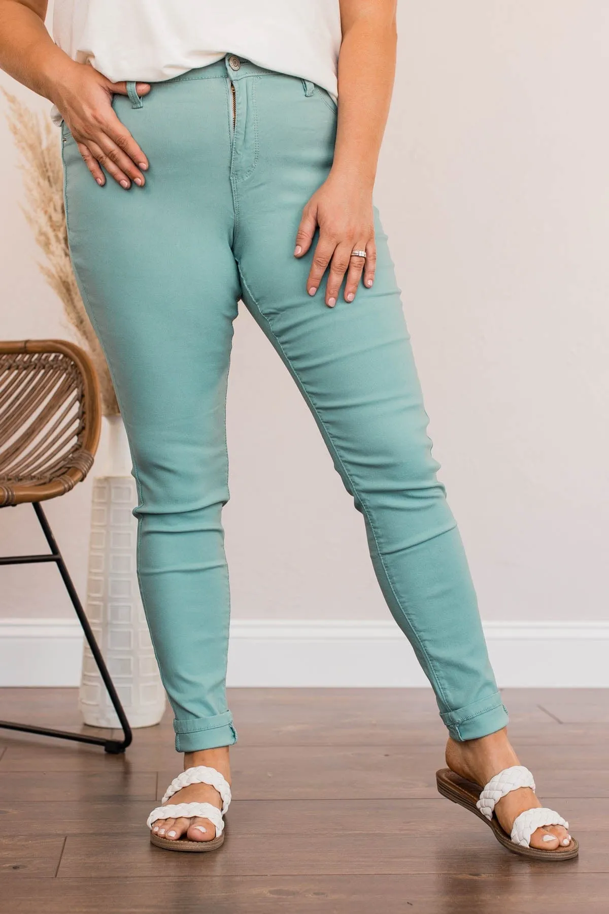 YMI Mid-Rise Jeggings- Mazarine Wash