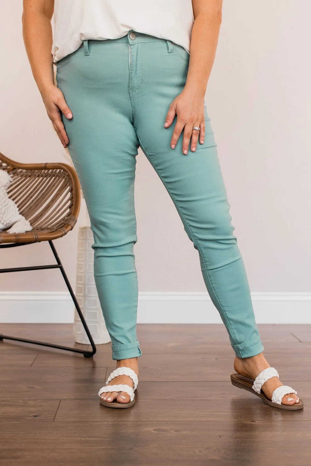 YMI Mid-Rise Jeggings- Mazarine Wash