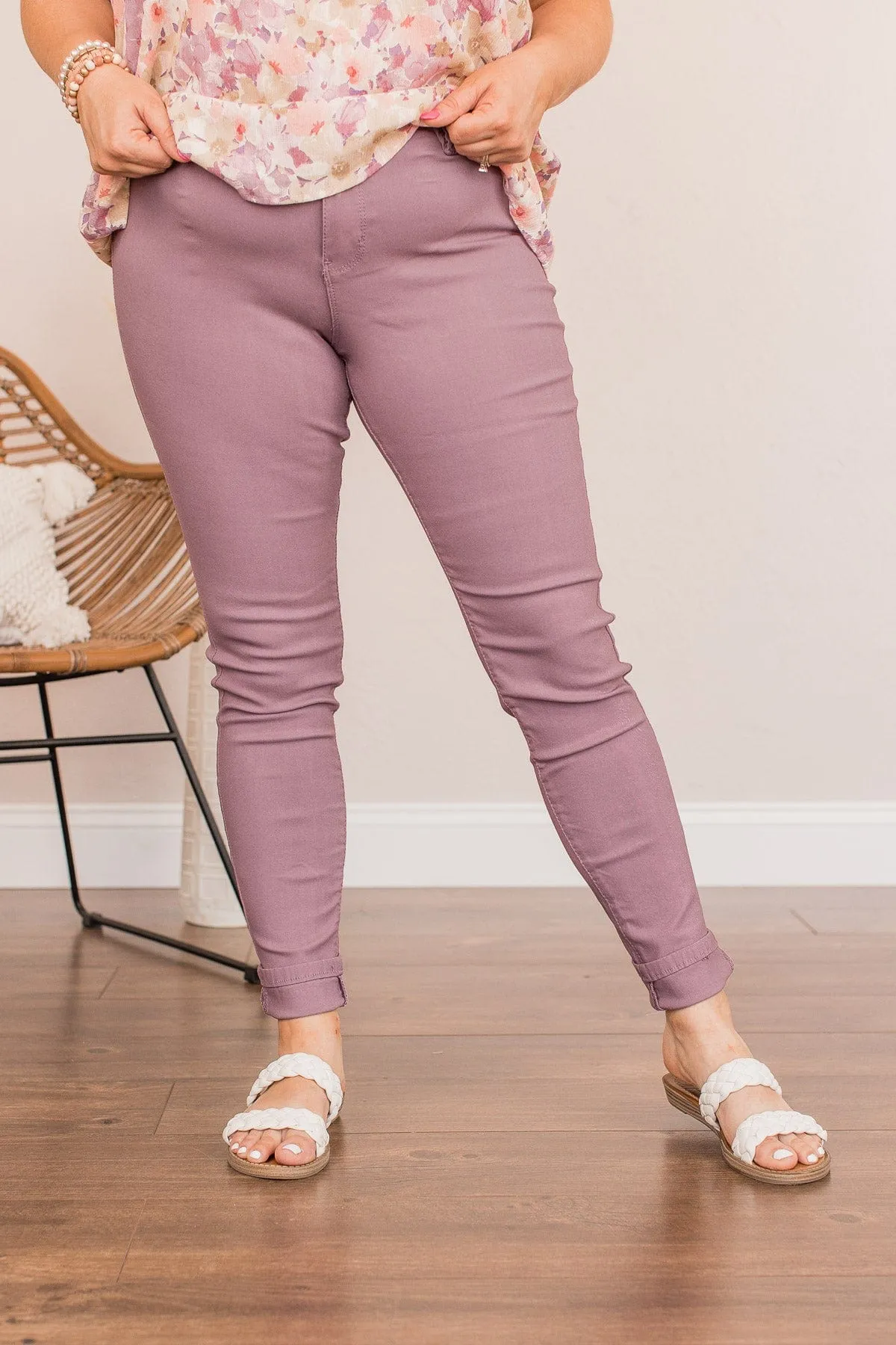 YMI Mid-Rise Jeggings- Violet Wash