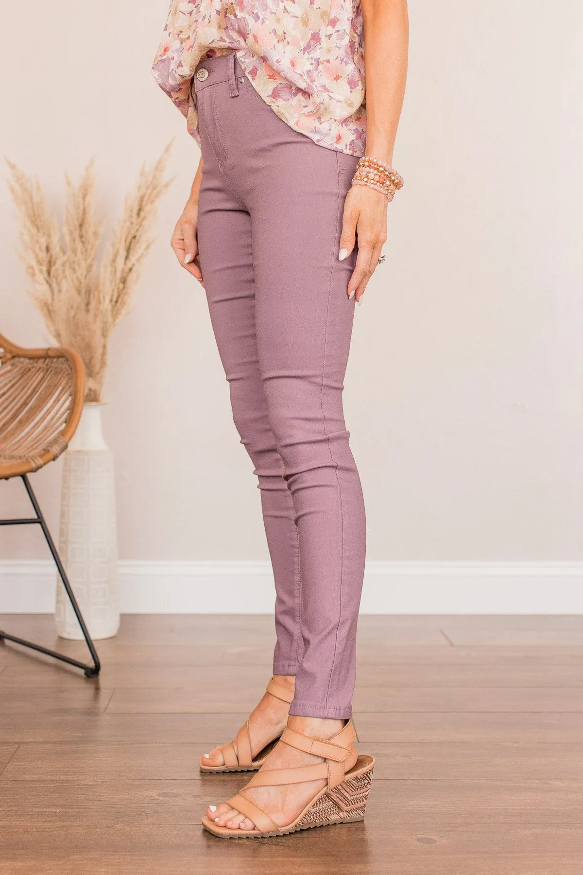 YMI Mid-Rise Jeggings- Violet Wash